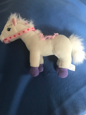 Horse Plush with Purple Hooves