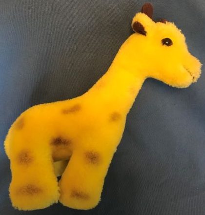 Giraffe Plush - Brown Faded Spots and Brown Horns and Ears