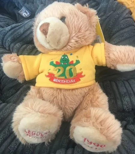Teddy Bear Plush - LEGOLAND Windsor 20th Birthday 1996-2016 Yellow Shirt