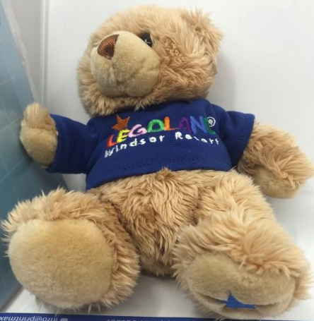 Teddy Bear Plush - LEGOLAND Windsor Resort Royal Blue Shirt and Blue Star on Foot