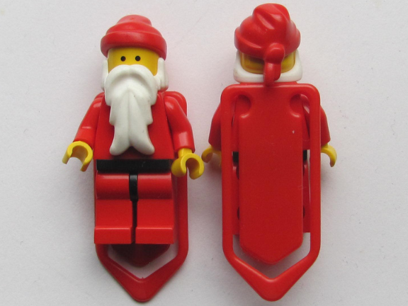 Pin, Santa Minifigure, Pocket Clip