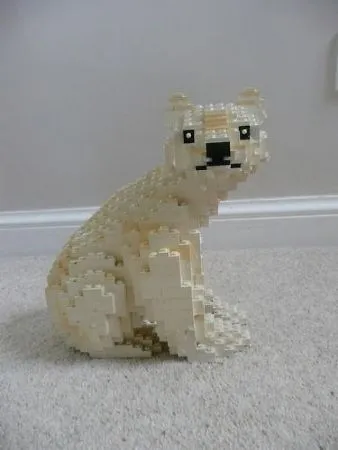 Polar Bear, Sitting (Glued)