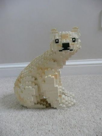 Polar Bear, Sitting (Glued)