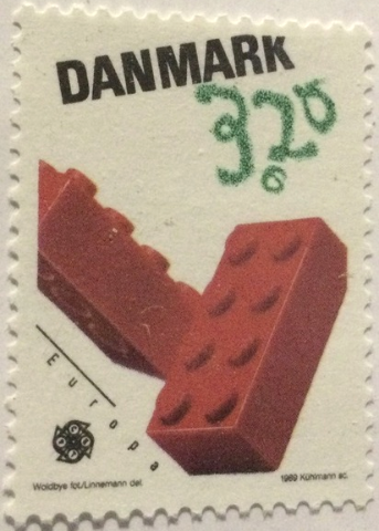 LEGO Stamp Denmark Europa 1989
