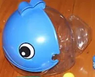 Primo Storage Whale with Blue Top and Eyes Pattern