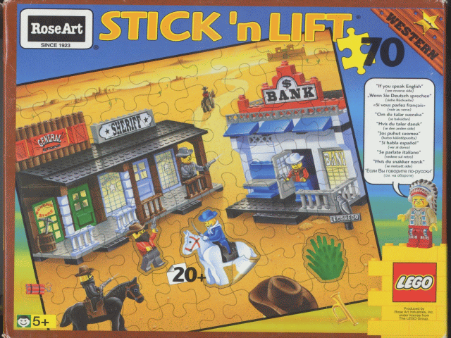 RoseArt 70 Pieces, STICK 'n LIFT Western Puzzle