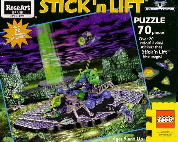 RoseArt 70 Pieces, STICK 'n LIFT Insectoids Puzzle