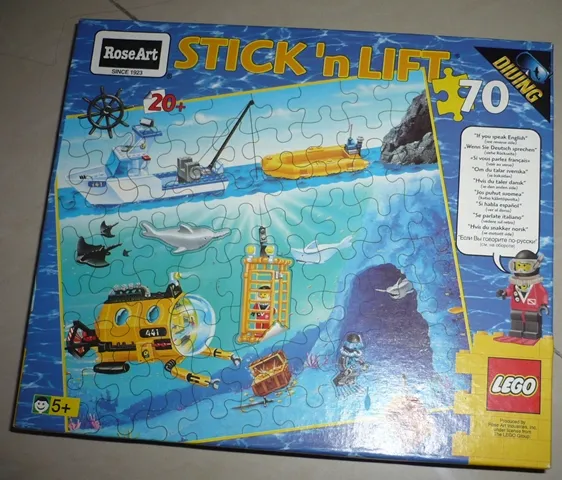 RoseArt 70 Pieces, STICK 'n LIFT Diving Puzzle