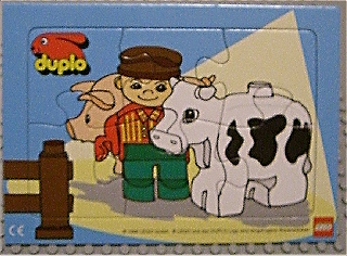 DUPLO Puzzle with Farmer and Cow