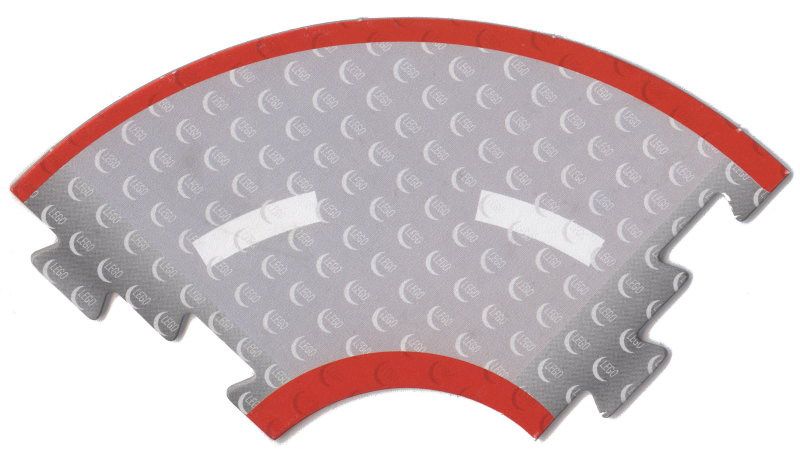 Racers Game Track Piece Curved