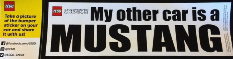 Sticker Sheet, Creator Ford Mustang Promotional (English)