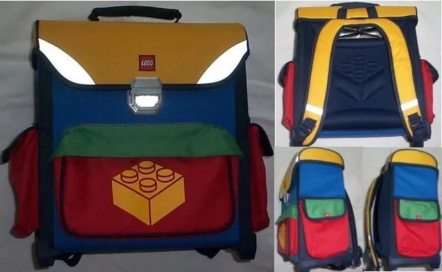 Backpack / Satchel Hard Box, Brick and Lego Logo on Front