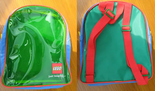 Backpack Multicolor with Transparent Front with LEGO Logo and Beading