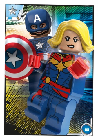 Avengers Trading Card Collection (German) Series 1 - # 62 Duo Captain Marvel & Captain America