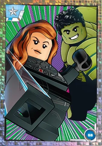 Avengers Trading Card Collection (German) Series 1 - # 68 Comic Duo Black Widow & Hulk