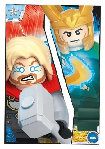 Avengers Trading Card Collection (German) Series 1 - # 105 Thor vs. Loki