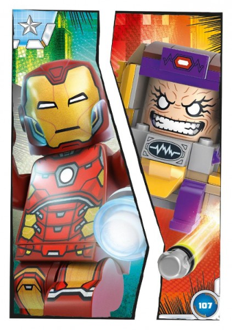 Avengers Trading Card Collection (German) Series 1 - # 107 Iron Man vs. M.O.D.O.K.