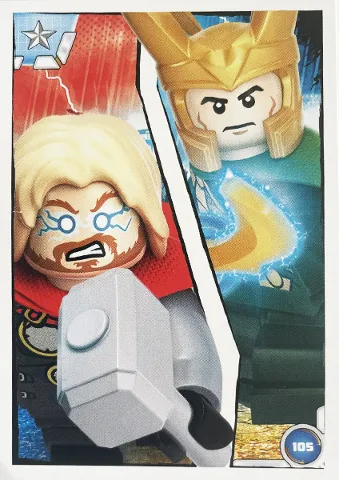 Avengers Trading Card Collection (English) Series 1 - # 105 Thor vs Loki