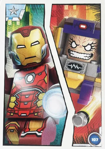 Avengers Trading Card Collection (English) Series 1 - # 107 Iron Man vs M.O.D.O.K.