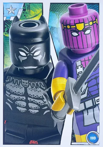 Avengers Trading Card Collection (Polish) Series 1 - # 110 Czarna Pantera kontra Baron Zemo