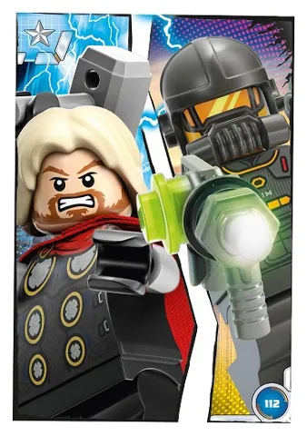 Avengers Trading Card Collection (Polish) Series 1 - # 112 Thor kontra żołnierz AIM