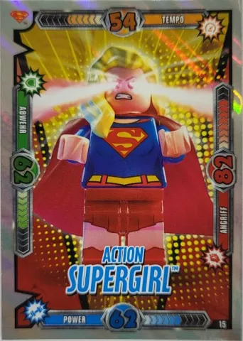 Batman Trading Card Game (German) Series 1 - # 15 Action Supergirl