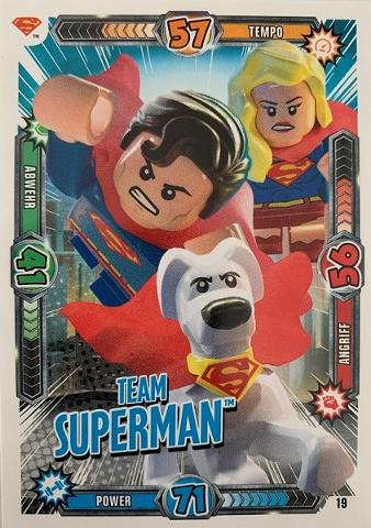 Batman Trading Card Game (German) Series 1 - # 19 Team Superman