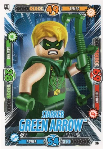 Batman Trading Card Game (German) Series 1 - # 36 Starker Green Arrow