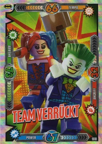 Batman Trading Card Game (German) Series 1 - # 108 Team Verrückt