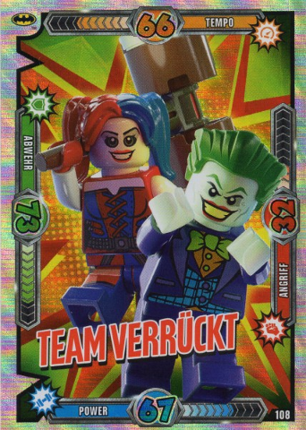 Batman Trading Card Game (German) Series 1 - # 108 Team Verrückt