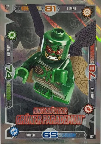 Batman Trading Card Game (German) Series 1 - # 117 Hinterhältiger Grüner Parademon