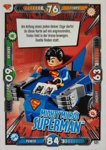 Batman Trading Card Game (German) Series 1 - # 121 Mighty Micros Superman