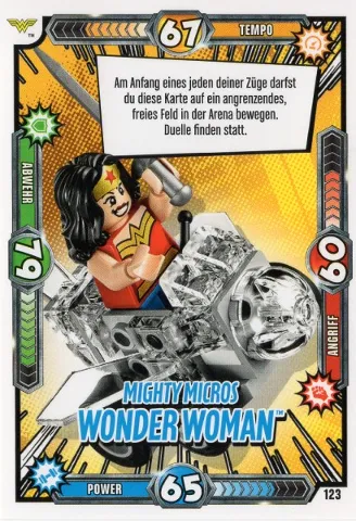 Batman Trading Card Game (German) Series 1 - # 123 Mighty Micros Wonder Woman