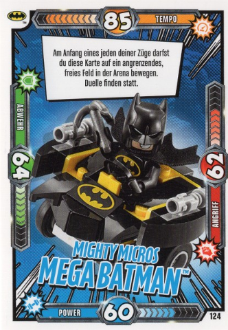 Batman Trading Card Game (German) Series 1 - # 124 Mighty Micros Mega Batman