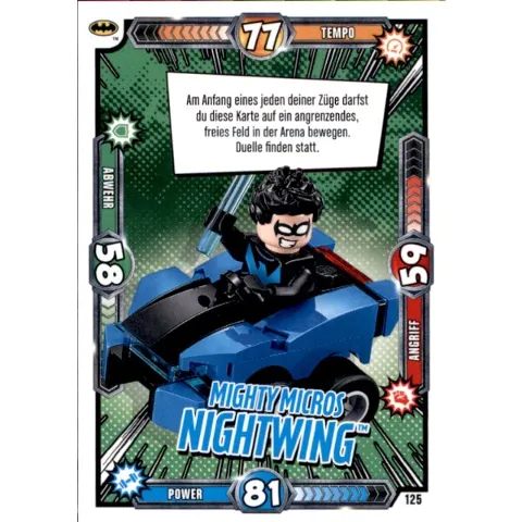 Batman Trading Card Game (German) Series 1 - # 125 Mighty Micros Nightwing