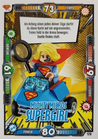 Batman Trading Card Game (German) Series 1 - # 126 Mighty Micros Supergirl