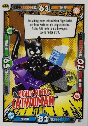 Batman Trading Card Game (German) Series 1 - # 127 Mighty Micros Catwoman