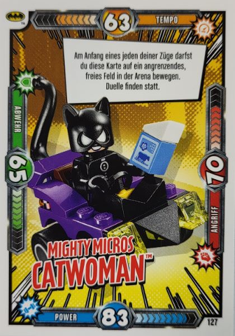 Batman Trading Card Game (German) Series 1 - # 127 Mighty Micros Catwoman
