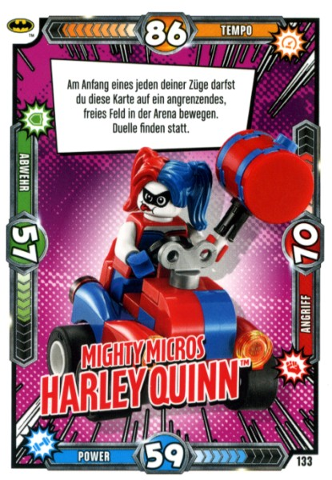 Batman Trading Card Game (German) Series 1 - # 133 Mighty Micros Harley Quinn