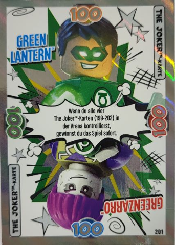 Batman Trading Card Game (German) Series 1 - # 201 The Joker Karte, Green Lantern / Greenzarro
