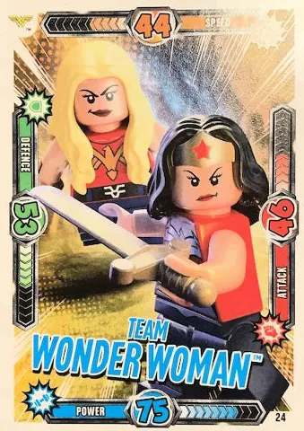 Batman Trading Card Game (English) Series 1 - # 24 Team Wonder Woman