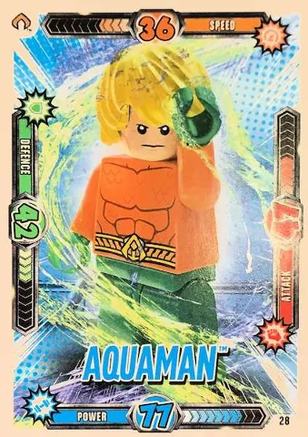 Batman Trading Card Game (English) Series 1 - # 28 Aquaman
