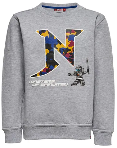 Sweatshirt, NINJAGO 'MASTERS OF SPINJITZU' and 'N' Pattern Boys (Skeet 709)
