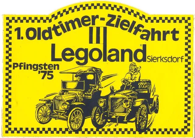 Sticker Sheet, Legoland Sierksdorf 1. Oldtimer Zielfahrt Pfingsten '75