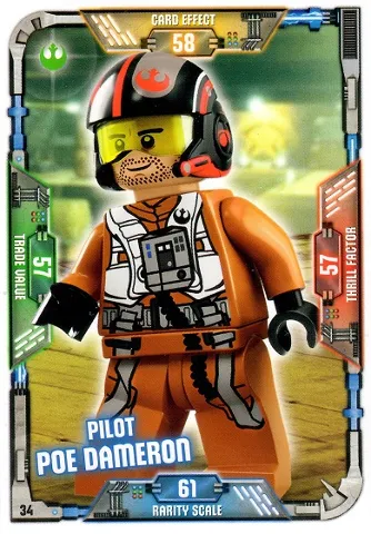 Star Wars Trading Card Game (German) Series 1 - # 34 Pilot Poe Dameron