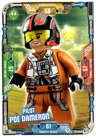 Star Wars Trading Card Game (German) Series 1 - # 34 Pilot Poe Dameron