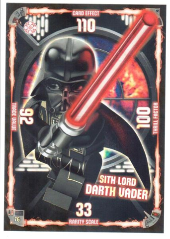 Star Wars Trading Card Game (German) Series 1 - # 76 Sith Lord Darth Vader (Oversize XXL)