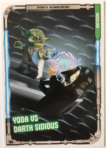 Star Wars Trading Card Game (German) Series 1 - # 186 Yoda vs Darth Sidious