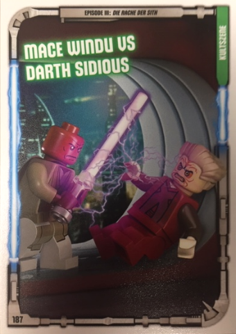 Star Wars Trading Card Game (German) Series 1 - # 187 Mace Windu vs Darth Sidious