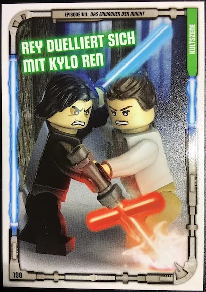 Star Wars Trading Card Game (German) Series 1 - # 198 Ray duelliert sich mit Kylo Ren